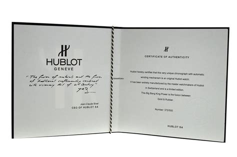 hublot certificate of authenticity|is hublot real or real.